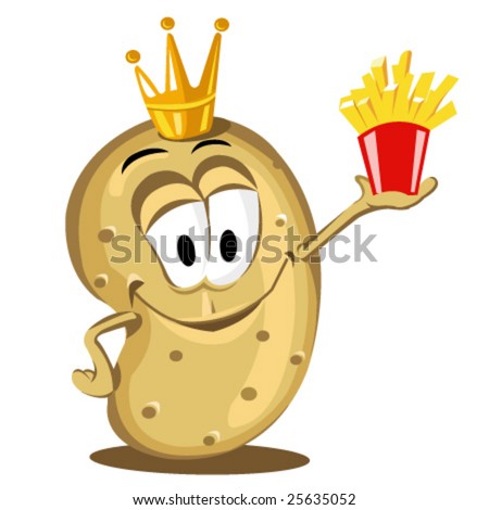   Stock-vector-cartoon-happy-potato-holding-a-pack-of-french-fries-25635052