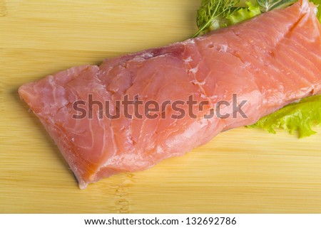 fresh trout fillet