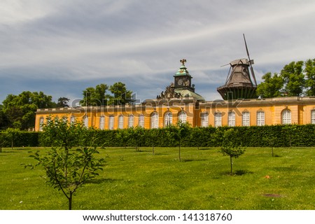 South facade of Sanssouci Picture Gallery in Potsdam, Germany