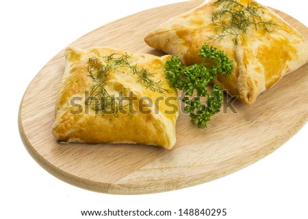 Patty with chicken and parsley