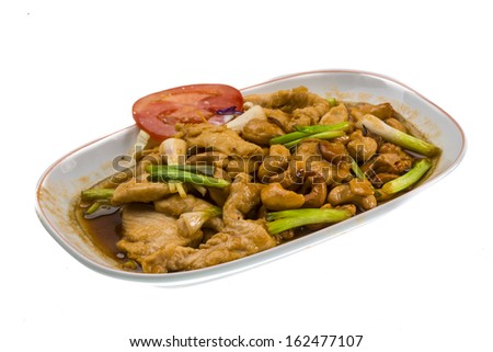 Thai food Chicken with cashew