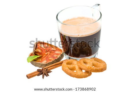 Dutch cookies with coffee