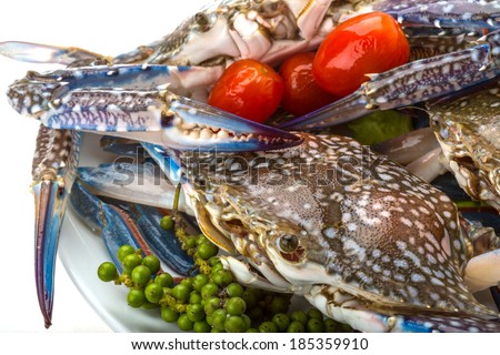 Raw blue crab - ready to cook