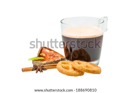 Dutch cookies with coffee