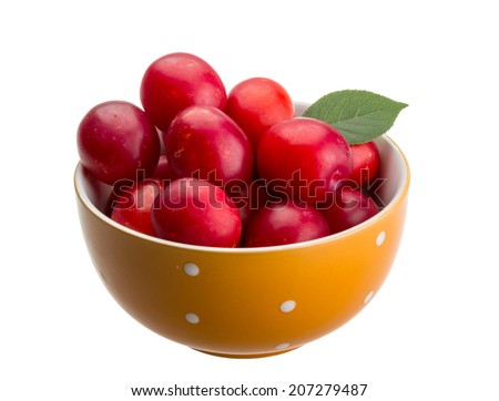 Damson plum isolated on white background