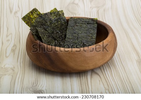 Dry nori - seaweed asian snack for sushi