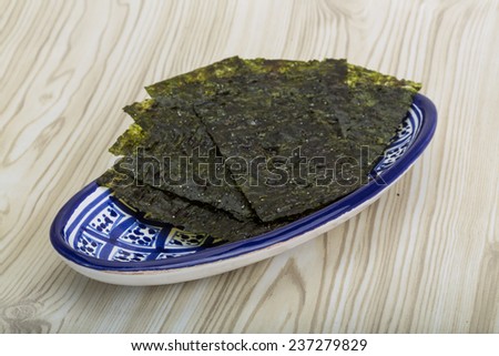 Dry nori - seaweed asian snack for sushi