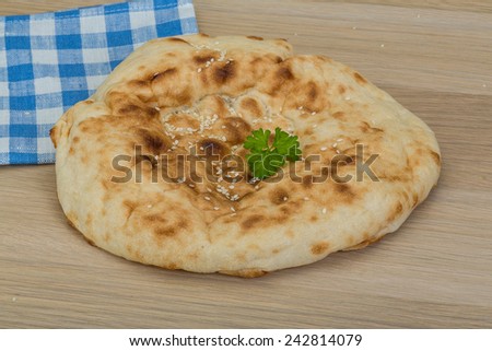 Armenian bread - on the wood background