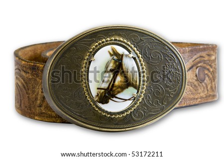 leather belt buckle. elt buckle on leather
