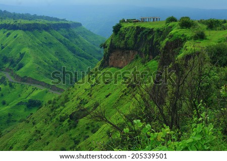 Beautiful mountain landscape in the season of monsoon