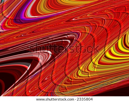 Red Abstract Curves
