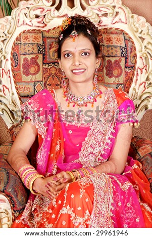 Indian bride at the time of reception.