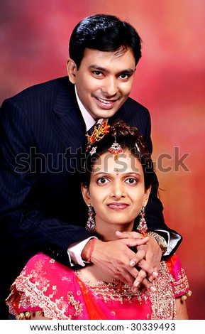 Indian businessman with his wife