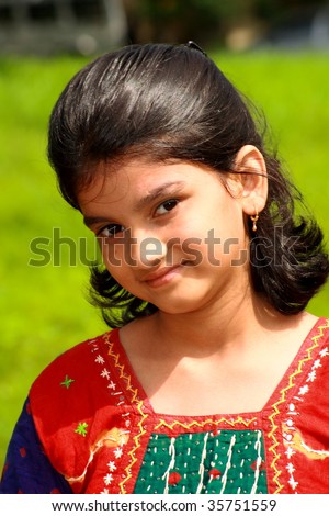 Indian girl with ethnic wear