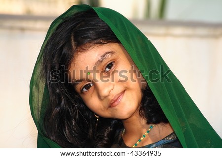 Happy face of an Indian village girl