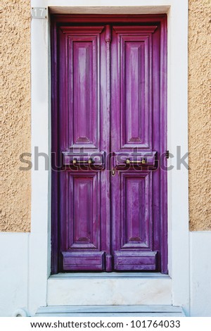 traditional beautiful and colorful door