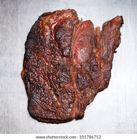 best quality ox steak baked