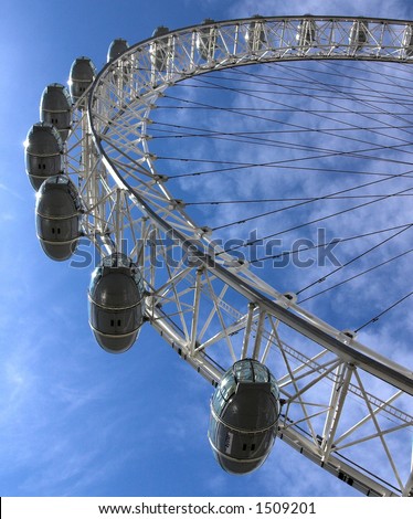 London eye and blue sky