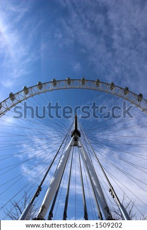 London eye and blue sky
