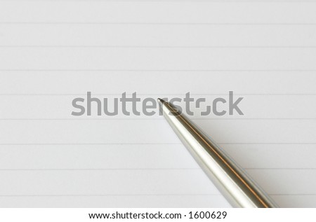 Pen on writing paper