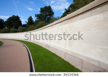 American Cemetery wall at Normandy.