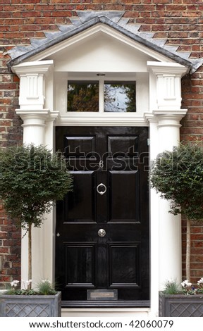 Black Victorian front door