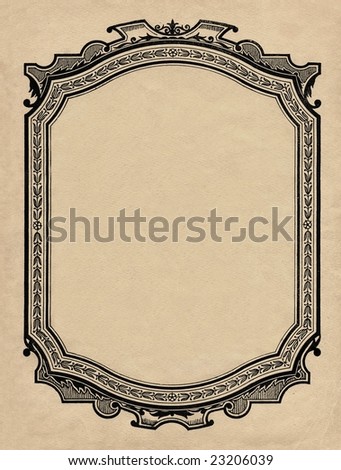 Vintage printed  frame, beginning of 20 century.