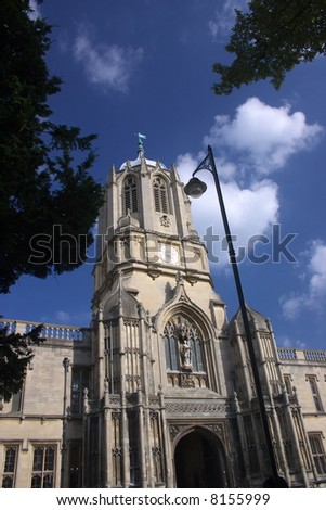 Main tower of Christ Church, Oxford, UK, named after the bell \