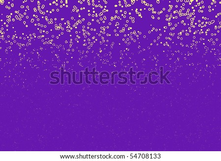 retro bubbles background with yellow bubbles falling from above on purple background