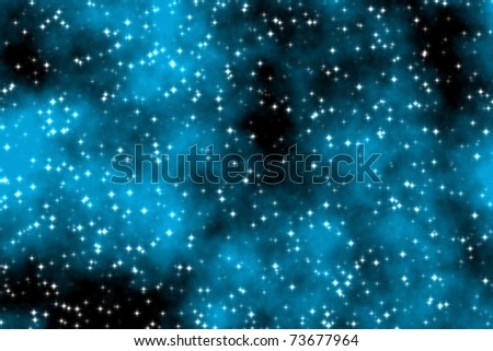 Night sky wallpaper with aurora borealis, stars and dreamy effect.