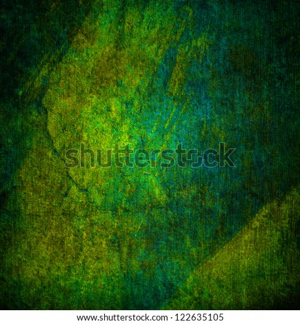 Abstract Background Of Old Cracked Cement Walls In Dark Green ...