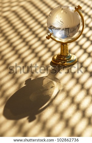 globe with shadow net around......
