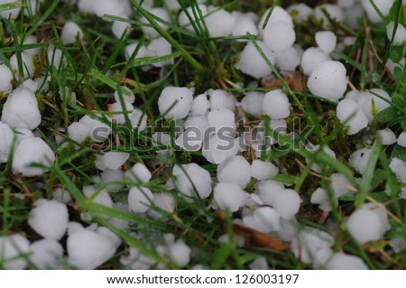 hail balls on the ground