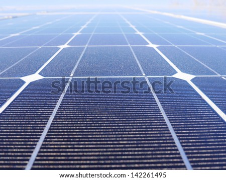 solar cell on on roof producing electricity