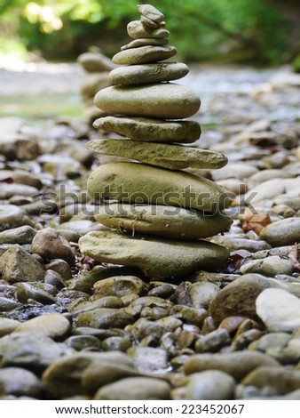 some stones on each other in balance