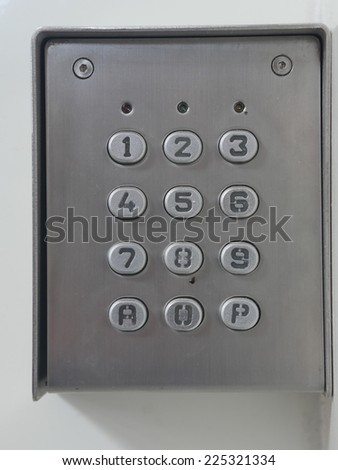 numerical code lock keypad numbers
