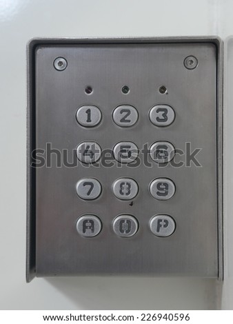 numerical code lock keypad numbers