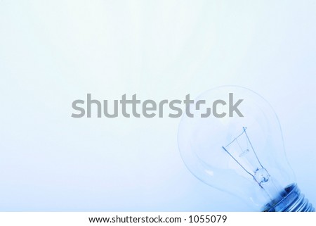 blue idea, bulb in bluetone filtered
