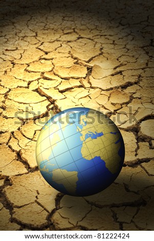earth planet on dry soil\
\
: Data source: NASA