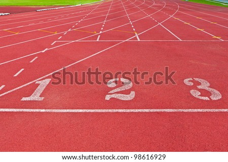 Fresh start concept with running track