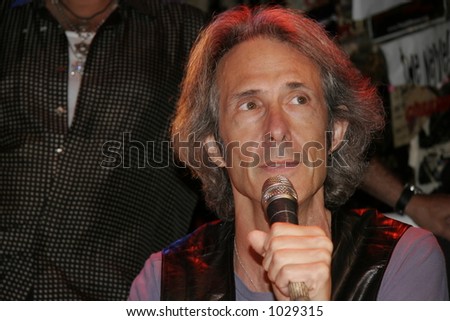 stock photo Lenny Kaye of Patti Smith's band at a Save CBGBs benefit