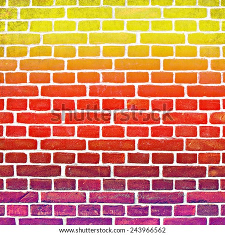 Brick wall color light background, texture