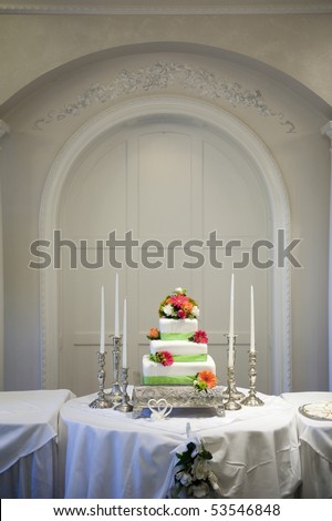 Wedding Cake in a reception center