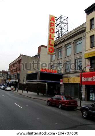 NEW YORK - FEBRUARY 8: The Apollo Theater in New York City (Harlem), shown on February 8, 2012, was founded in 1934. It is, perhaps, the most famous club associated with African-American performances.