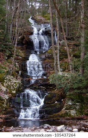 Buttermilk Falls in the Delaware Water Gap National Recreation Area in New Jersey.