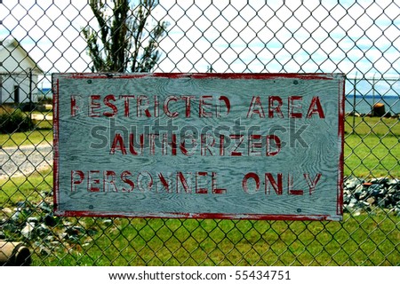 Restricted Area Authorized Personnel Only sign