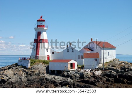 East Quoddy Lighthouse on Campobello Island, New Brunswick, Canada