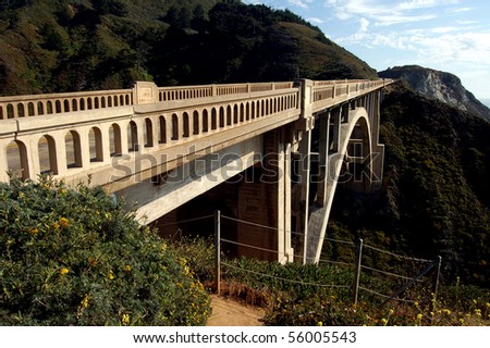 Rocky Creek Bridge on the Pacific Coast Highway in California