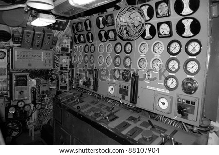 The interior of the USS Growler, an American submarine, docked across from the Intrepid Museum in New York City