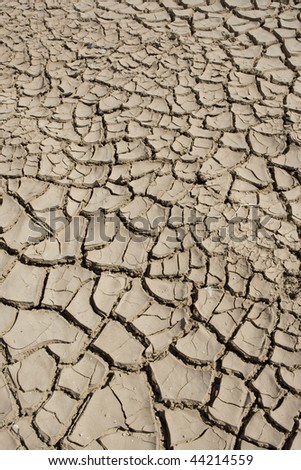 Dried mud on the shore of the Salton Sea in California